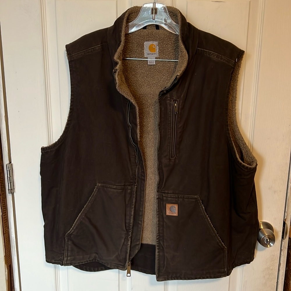 Carhartt Sherpa Lined Mens Vest Size XL Reg